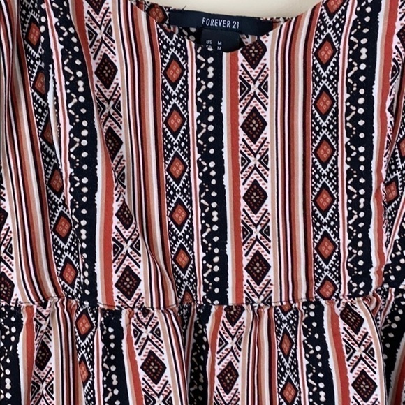 slightly cropped aztec print tank - Picture 3 of 6